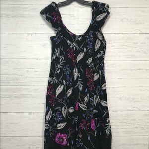 Express Long Floral Print High low Dress Size M